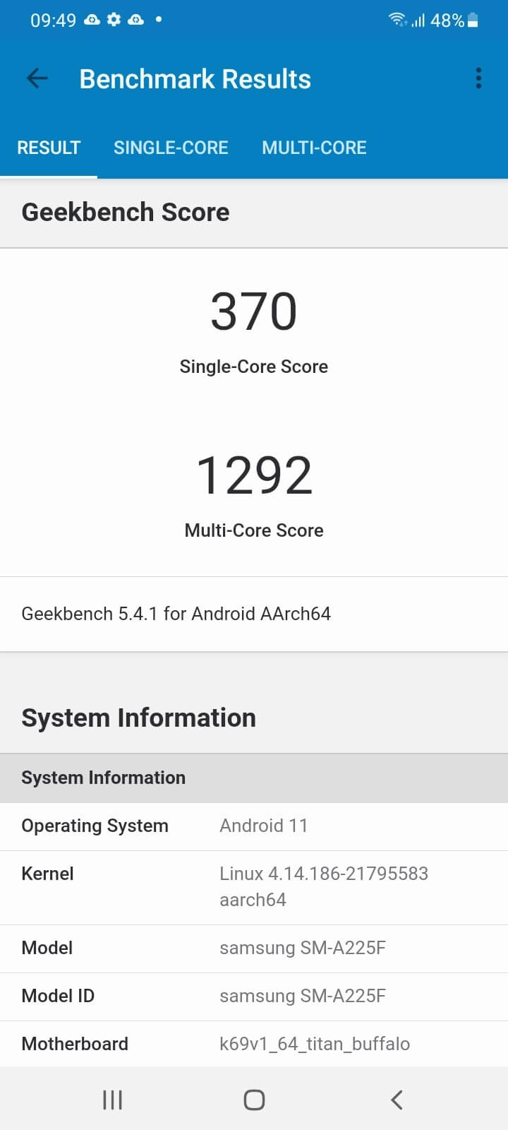 samsung galaxy a22 4g antutu