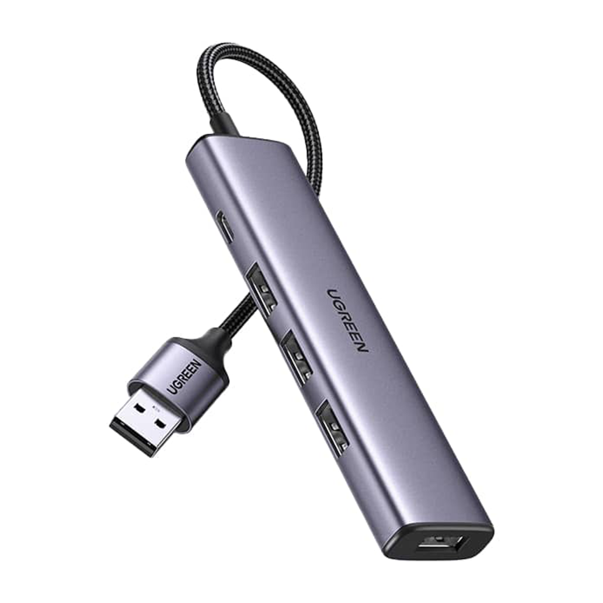 هاب USB-C یوگرین 5 پورت مدل CM473-نقره‌ای