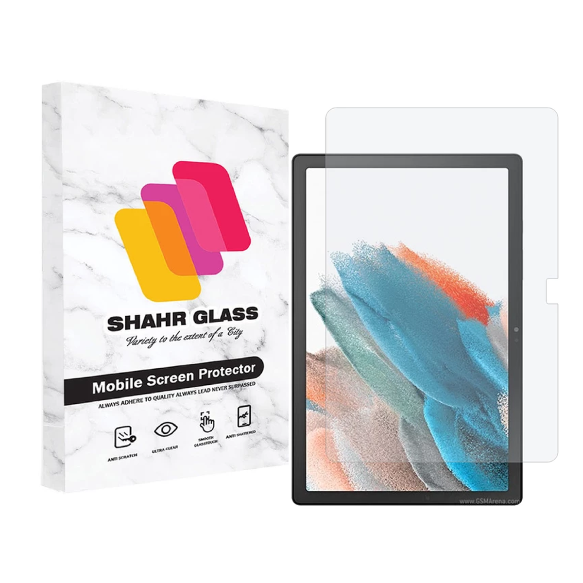 گلس تبلت سامسونگ Galaxy Tab A8 10.5 SM-X205 شهر گلس مدل SMPT2-بی رنگ شفاف
