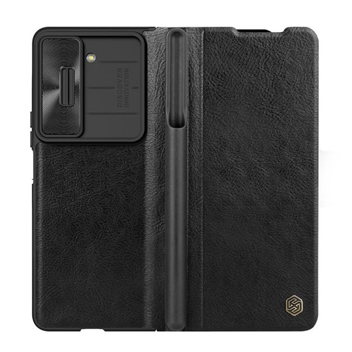 قاب گوشی سامسونگ Galaxy Z Fold 5 نیلکین مدل Qin Pro Leather-مشکی