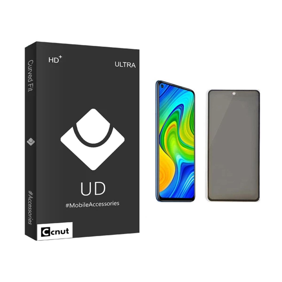 گلس گوشی حریم شخصی شیائومی Redmi Note 9s کوکونات مدل UD Black