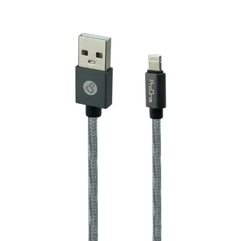 کابل تبدیل USB به لایتنینگ پرووان مدل PCC190 طول 2 متر-طوسی