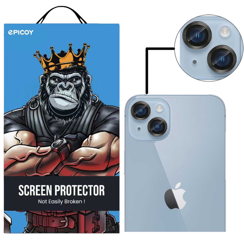 محافظ لنز دوربین اپیکوی مدل HD-ColorLenz مناسب برای گوشی موبایل اپل iPhone 15 - 15 Plus-آبی