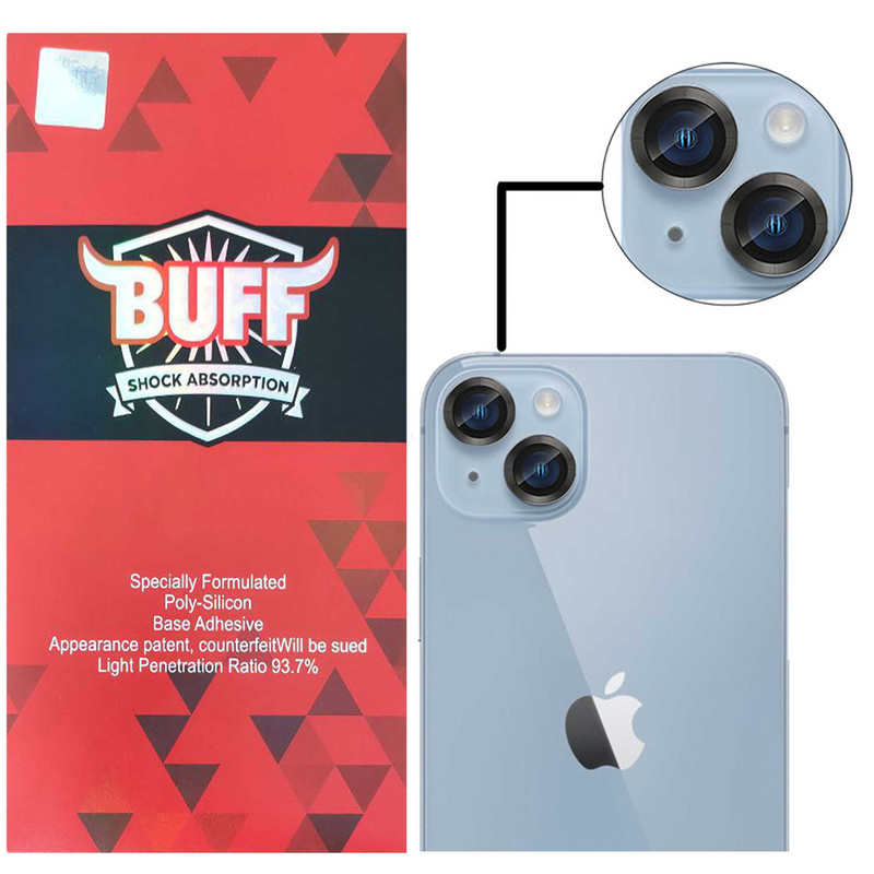 محافظ لنز دوربین بوف مدل HD-ColorLenz مناسب برای گوشی موبایل اپل iPhone 15 - 15 Plus-آبی روشن