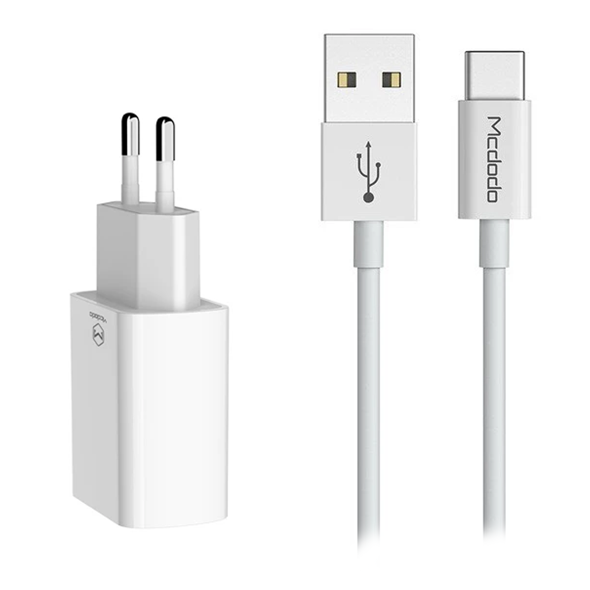 شارژر دیواری مک دودو مدل CH-6721 توان 12 وات به همراه کابل USB-C-سفید