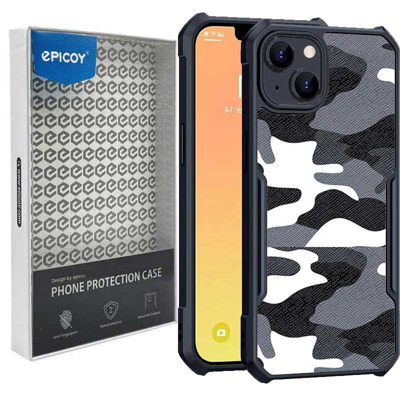 کاور گوشی اپل iPhone 13-14 اپیکوی مدل Xundd Camouflage-سبز ارتشی