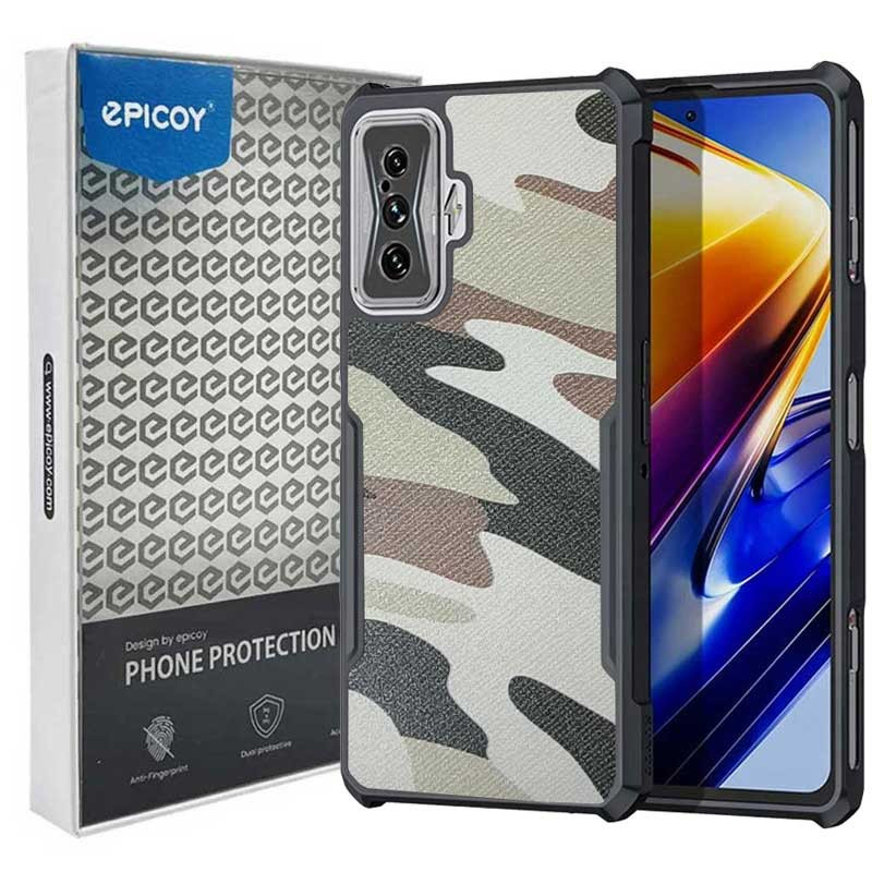 کاور گوشی شیائومی Redmi K50 Gaming -  پوکو  F4 GT اپیکوی مدل Xundd Camouflage-طوسی ارتشی