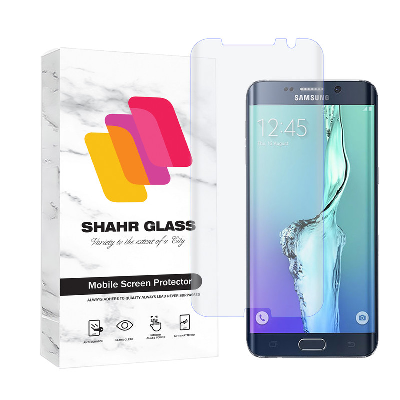 محافظ صفحه نمایش یووی شهر گلس مدل UVLIGHTSH مناسب برای گوشی موبایل سامسونگ Galaxy S6 edge Plus-بی رنگ