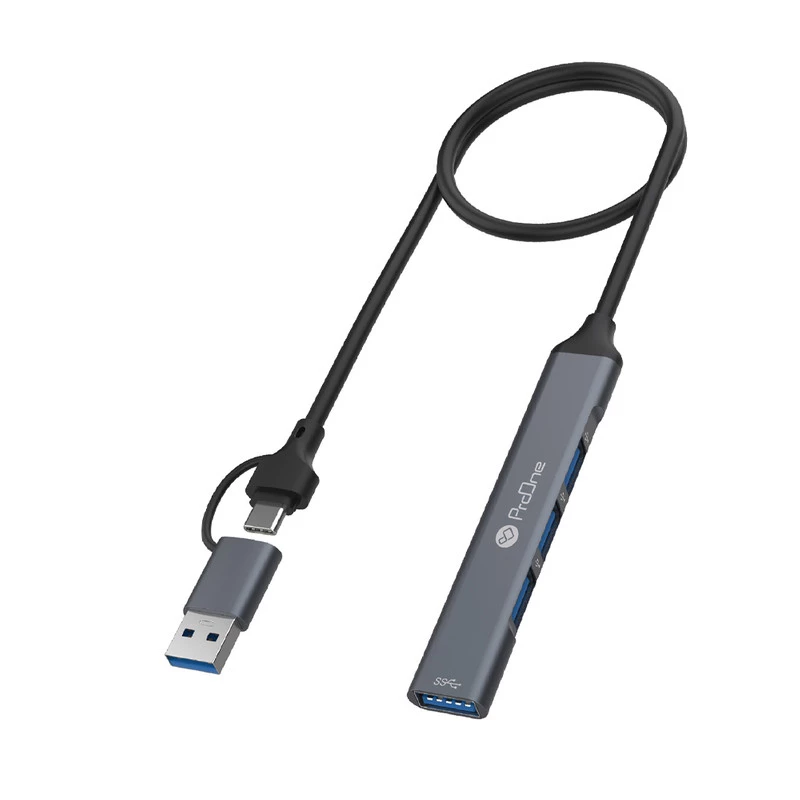 هاب USB پرووان 4 پورت مدل PHU590-خاکستری