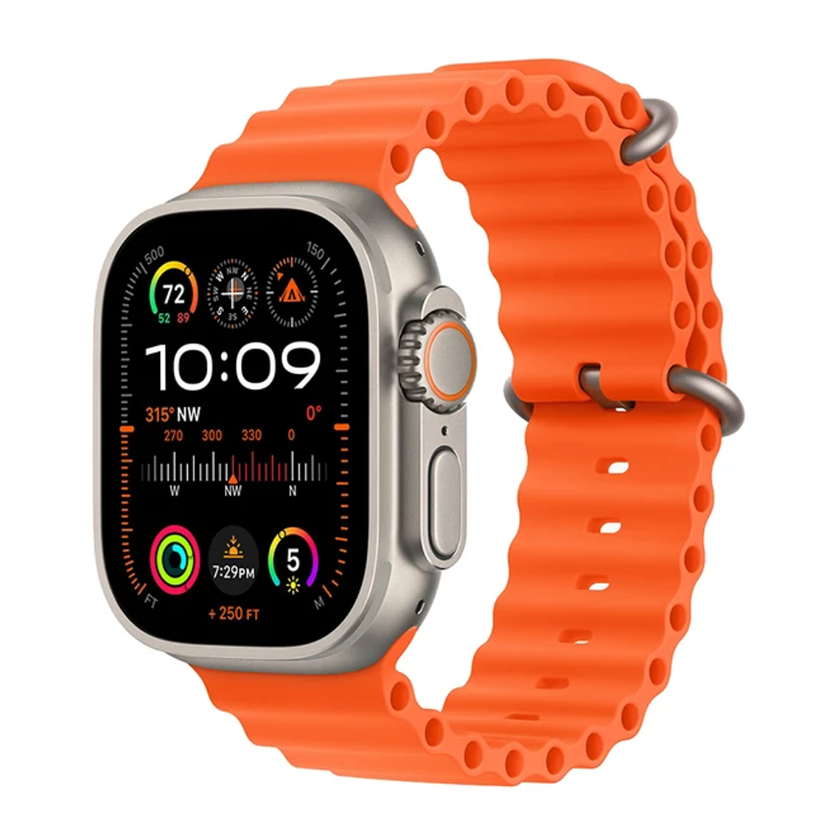 ساعت هوشمند مدل T99 ULTRA به همراه هندزفری بلوتوثی-بدنه تیتانیوم بند نارنجی
