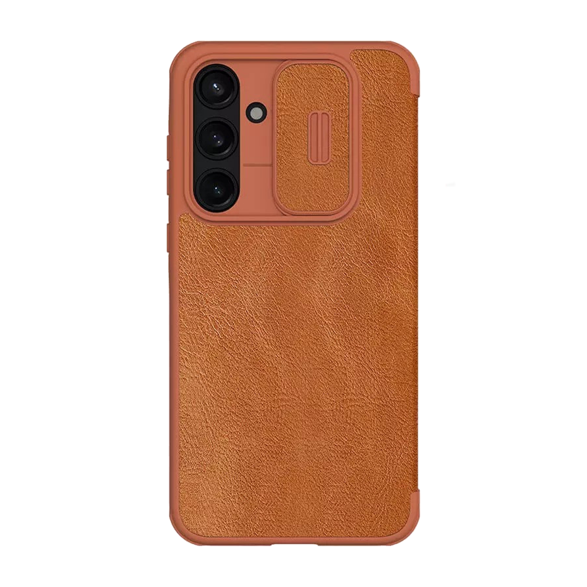 کاور کلاسوری گوشی سامسونگ Galaxy A55 5G نیلکین مدل Qin Pro Leather Case-قهوه ای