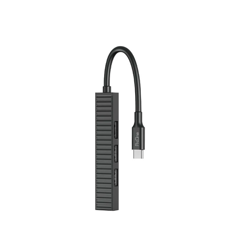 هاب USB-C پرووان 4 پورت مدل PHU553-آبی