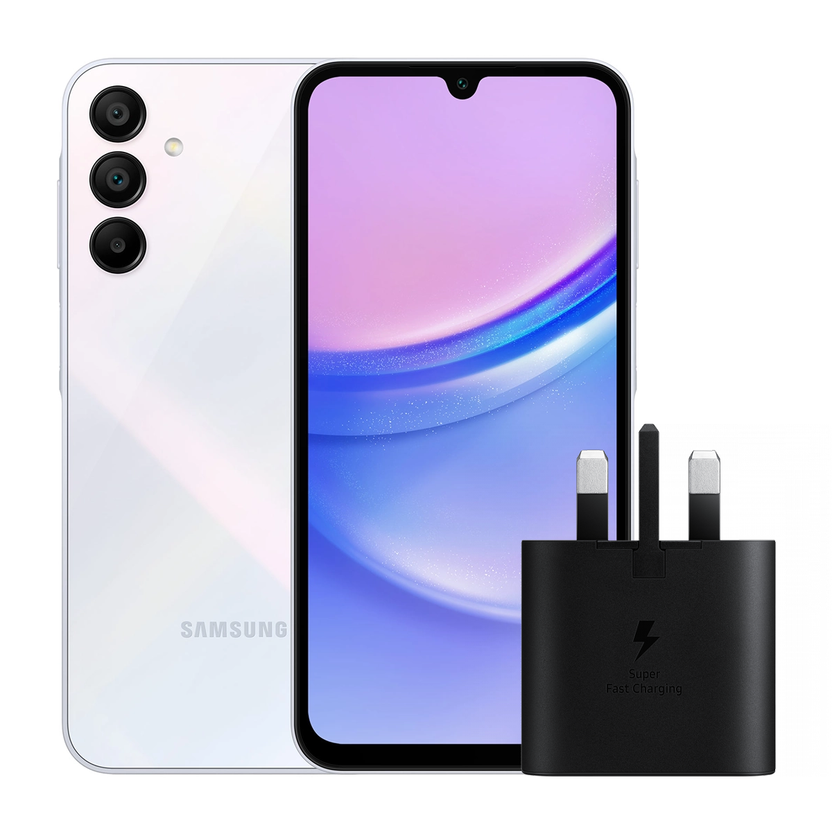 گوشی موبایل سامسونگ مدل Galaxy A15 4G ظرفیت 128 گیگابایت رم 6 گیگابایت به همراه شارژر سامسونگ مدل EP-TA800XWEGGB