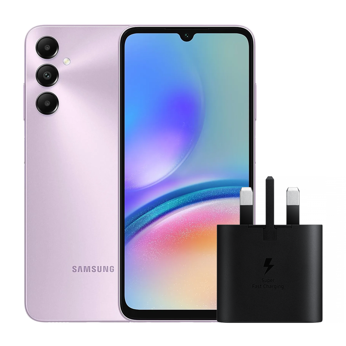 گوشی موبايل سامسونگ مدل Galaxy A05s 4G ظرفیت 64 گیگابایت رم 4 گیگابایت به همراه شارژر سامسونگ مدل EP-TA800XWEGGB