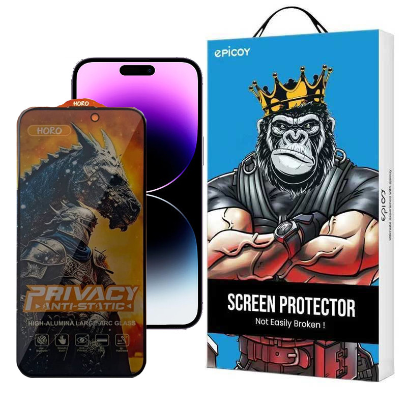 محافظ صفحه نمایش حریم شخصی گوشی اپل iPhone 14 Pro Max اپیکوی مدل Knight Privacy -بی رنگ شفاف