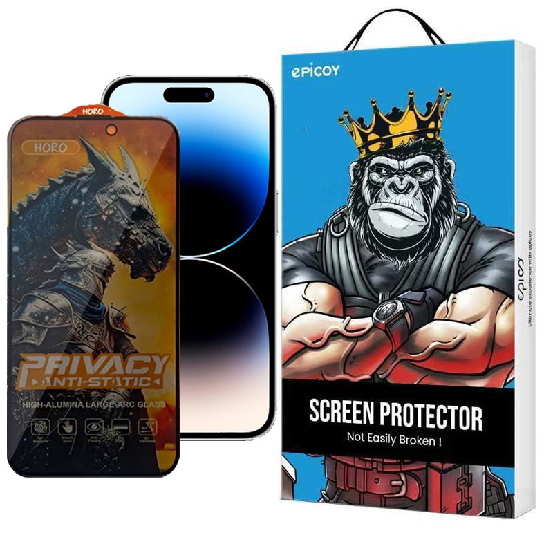 محافظ صفحه نمایش حریم شخصی گوشی اپل iPhone 14 Pro اپیکوی مدل Knight Privacy-بی رنگ شفاف