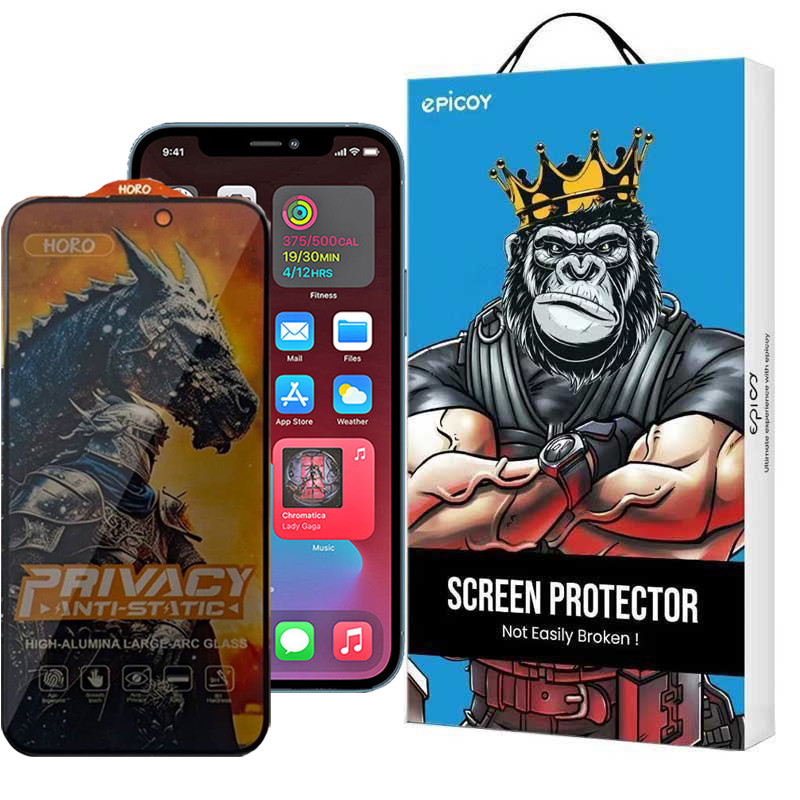 محافظ صفحه نمایش حریم شخصی اپیکوی مدل Knight Privacy مناسب برای گوشی موبایل اپل iPhone 12/ 12 Pro