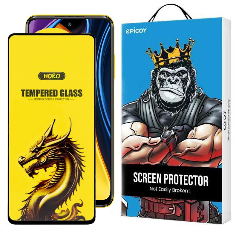 گلس گوشی شیائومی Poco M3 Pro 4G - 5G اپیکوی مدل Golden Dragon -بی رنگ