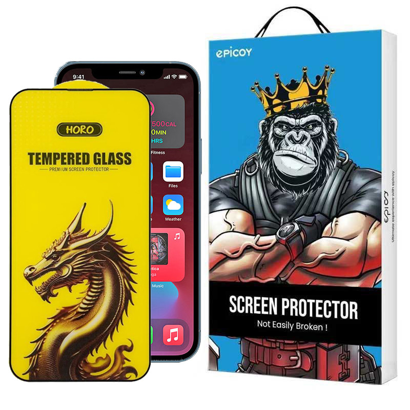 گلس گوشی اپل iPhone 12- 12 Pro اپیکوی مدل Golden Dragon-بی رنگ