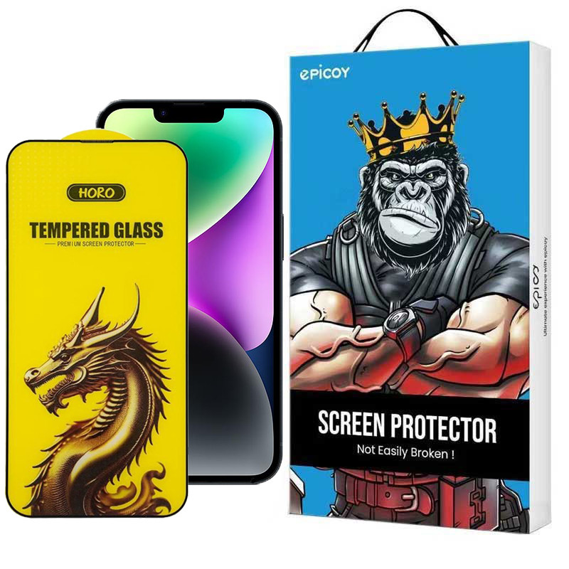 گلس گوشی اپل iPhone 13 - 13 Pro- 14 اپیکوی مدل Golden Dragon -بی رنگ