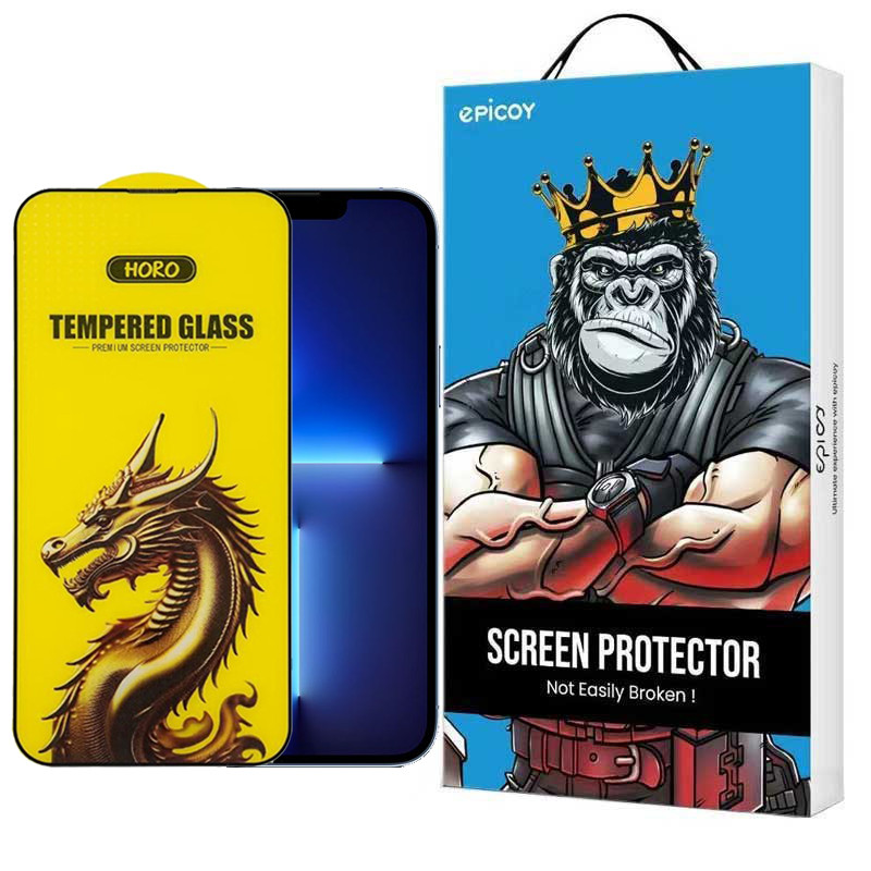 گلس گوشی اپل iPhone 13 Pro Max نمایش اپیکوی مدل Golden Dragon-بی رنگ