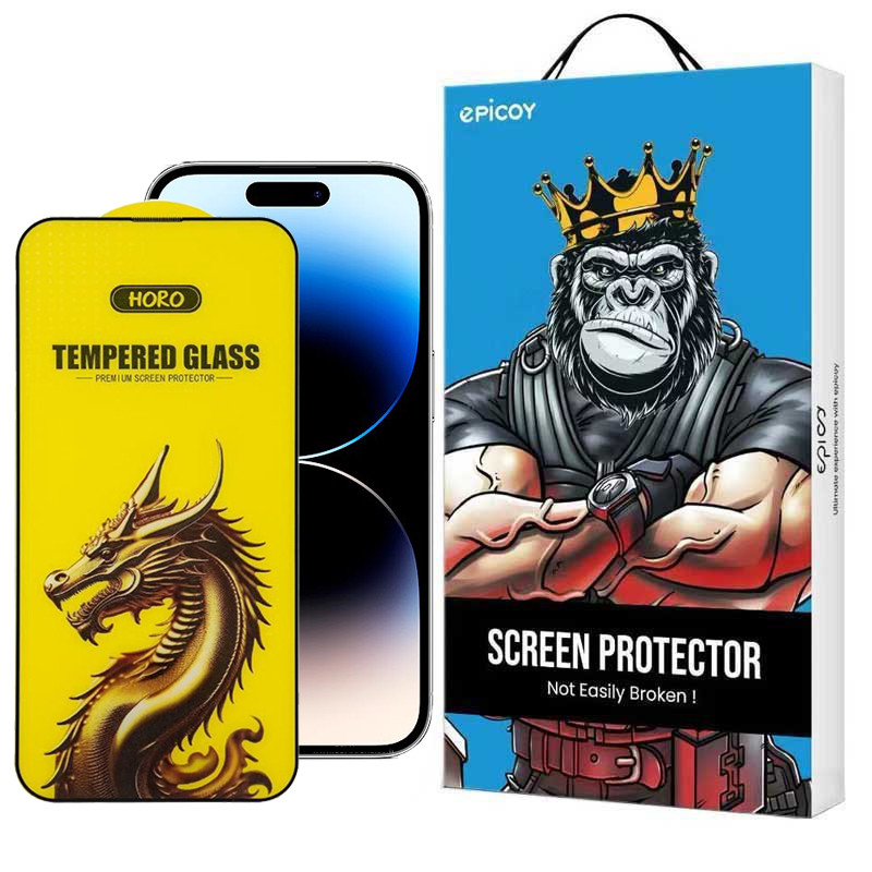 گلس گوشی اپل iPhone 14 Pro اپیکوی مدل Golden Dragon-بی رنگ