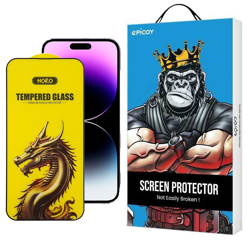 گلس گوشی اپل iPhone 14 Pro Max اپیکوی مدل Golden Dragon-بی رنگ