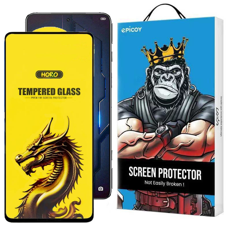 گلس گوشی شیائومی Black Shark 5 Pro- 5 - 4 Pro- 4- 3- 3S اپیکوی مدل Golden Dragon-بی رنگ