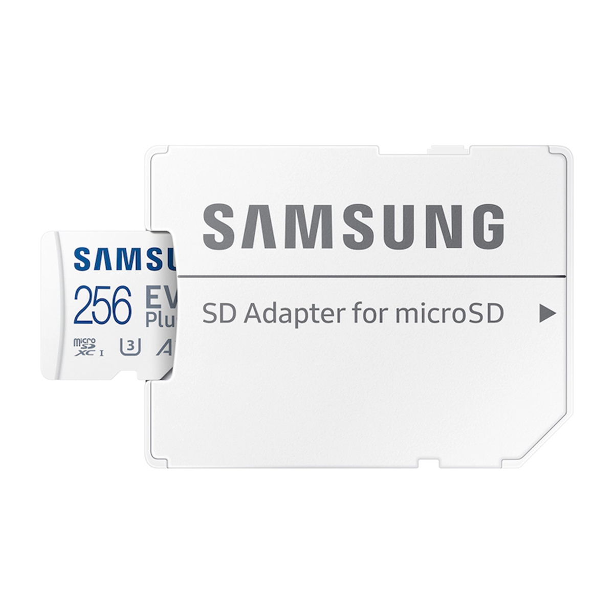 کارت حافظه microSDXC سامسونگ مدل Evo Plus A2 V30 کلاس 10 ظرفیت 256 گیگابایت به همراه آداپتور SD