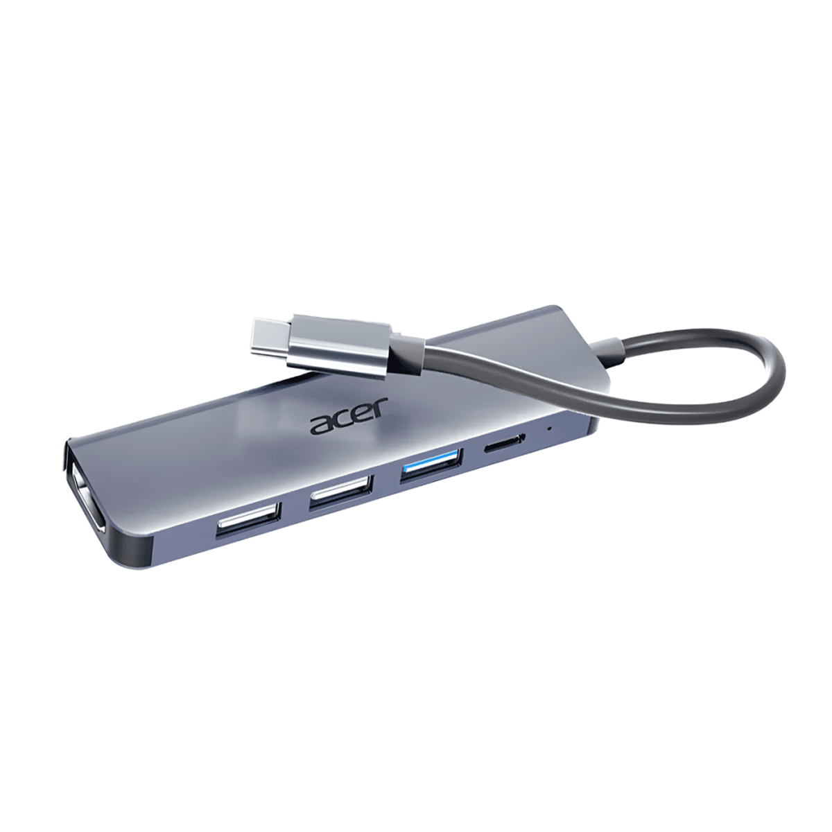 هاب USB-C ایسر 5 پورت مدل Acer HY41-T5 5 in 1 USB-C Hub-نقره‌ای