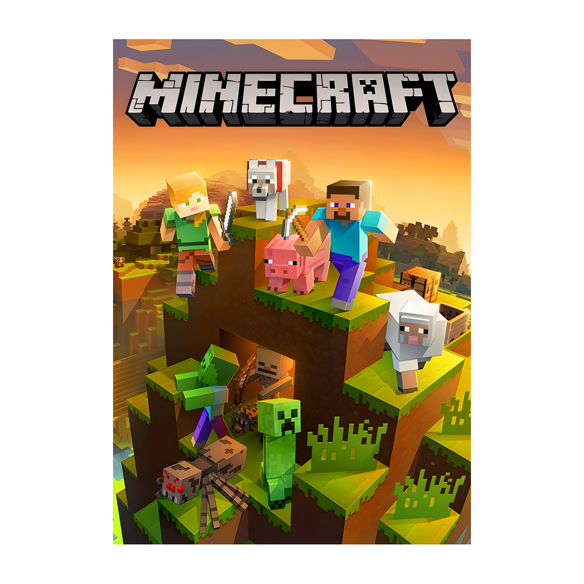 متال پوستر گیمینگ ماینکرفت Minecraft کد N402