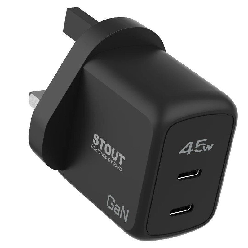  شارژر دیواری 45 وات پاوا مدل Stout Gan Travel Charger  