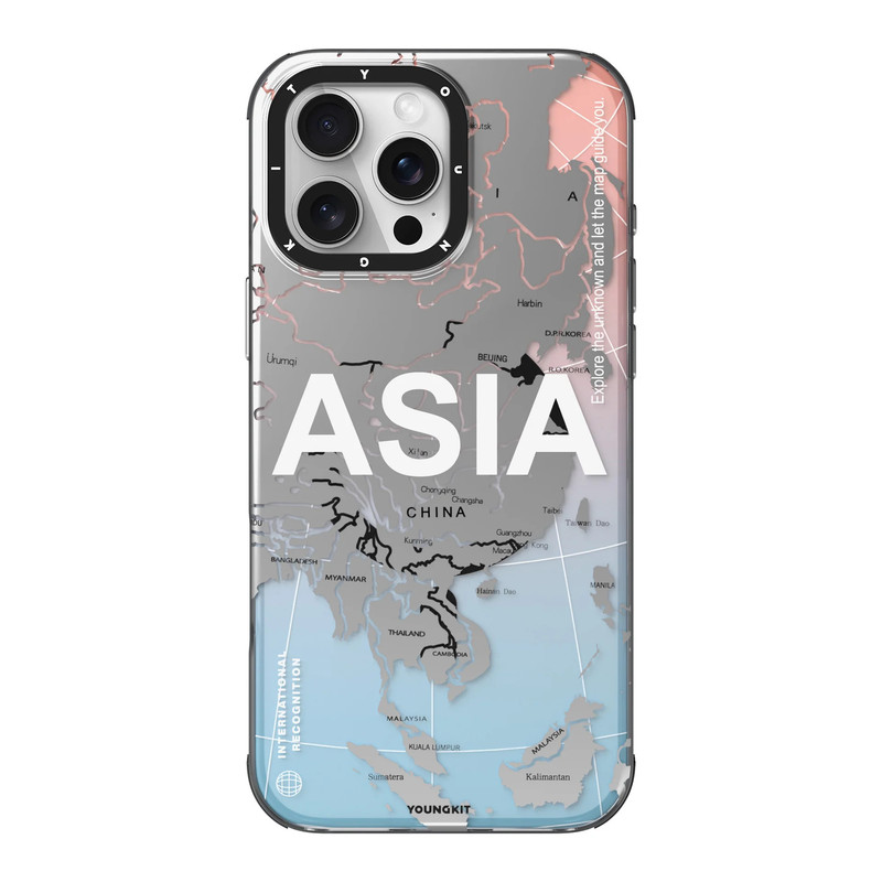 کاور گوشی اپل Iphone 16 pro Max یانگ کیت مدل Color Changing Globe کد Asia