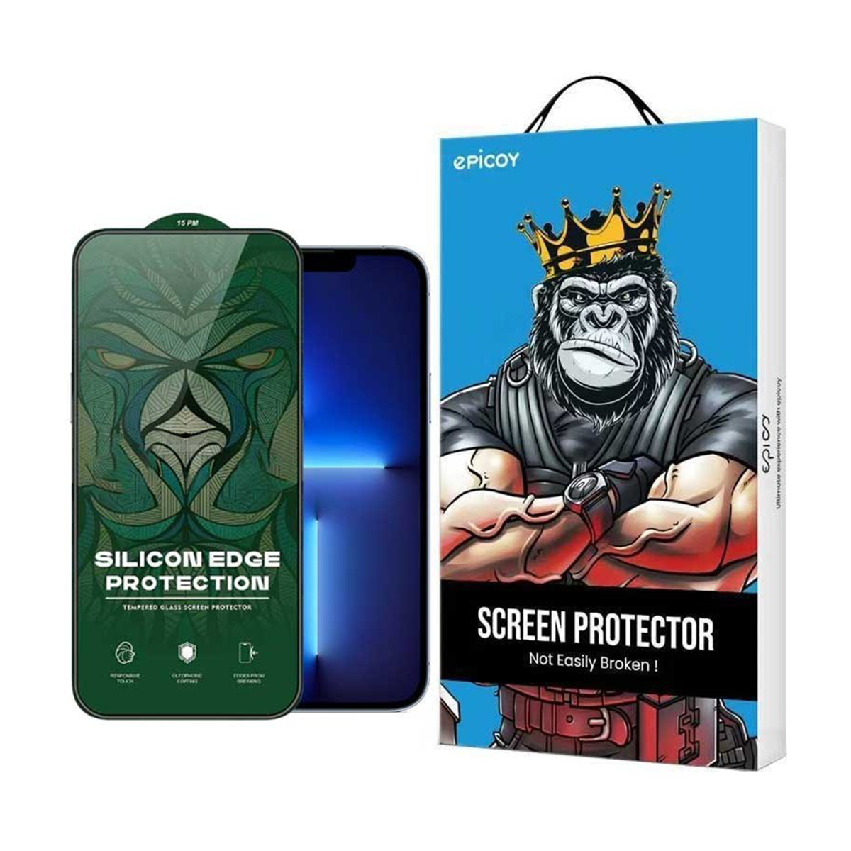 محافظ صفحه نمایش حریم شخصی اپیکوی مدل Silicon Edges Privacy مناسب برای گوشی موبایل اپل iPhone 13 Pro Max