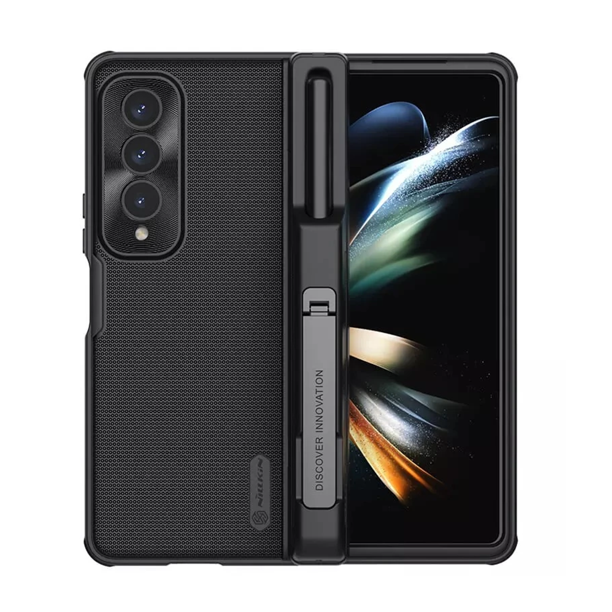 کاور گوشی سامسونگ Galaxy Z Fold 6 نیلکین مدل Super Frosted Shield Pen Holder-مشکی