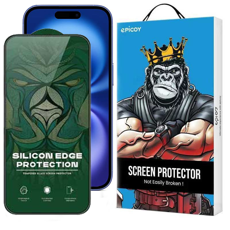 محافظ صفحه نمایش حریم شخصی اپیکوی مدل Silicon Edges Privacy مناسب برای گوشی موبایل اپل iPhone 16 / iPhone 15