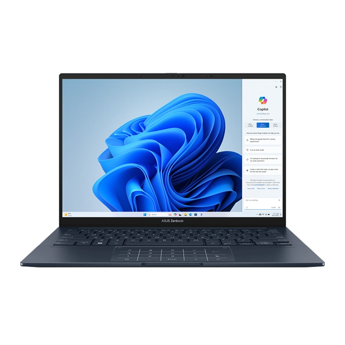 لپ تاپ ایسوس 14 اینچی مدل Zenbook 14 OLED UX3405MA Ultra 5 125H 16GB 512GB-سرمه‌ای