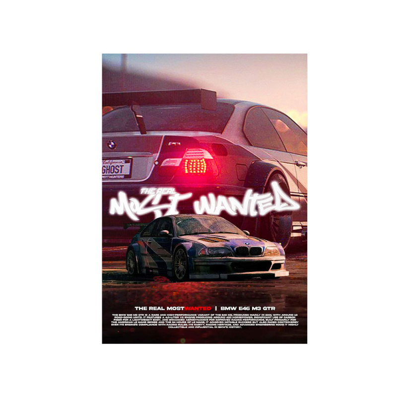 متال پوستر مستر پیکد طرح Need for Speed Most Wanted NFS کد PCD-MB1159