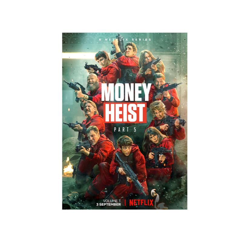 متال پوستر مستر پیکد طرح خانه کاغذی یا سرقت پول Money Heist کد PCD-MB1095