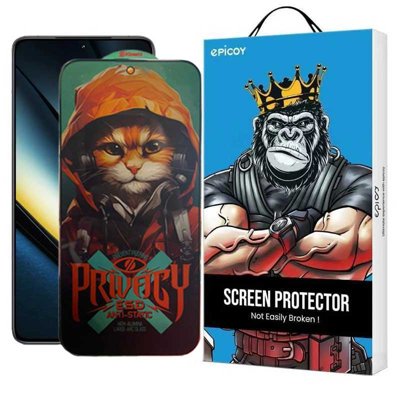 محافظ صفحه نمایش حریم شخصی اپیکوی مدل Privacy Hoodie Cat مناسب برای گوشی موبایل شیائومی Poco F6 / F6 Pro / Redmi Turbo 3