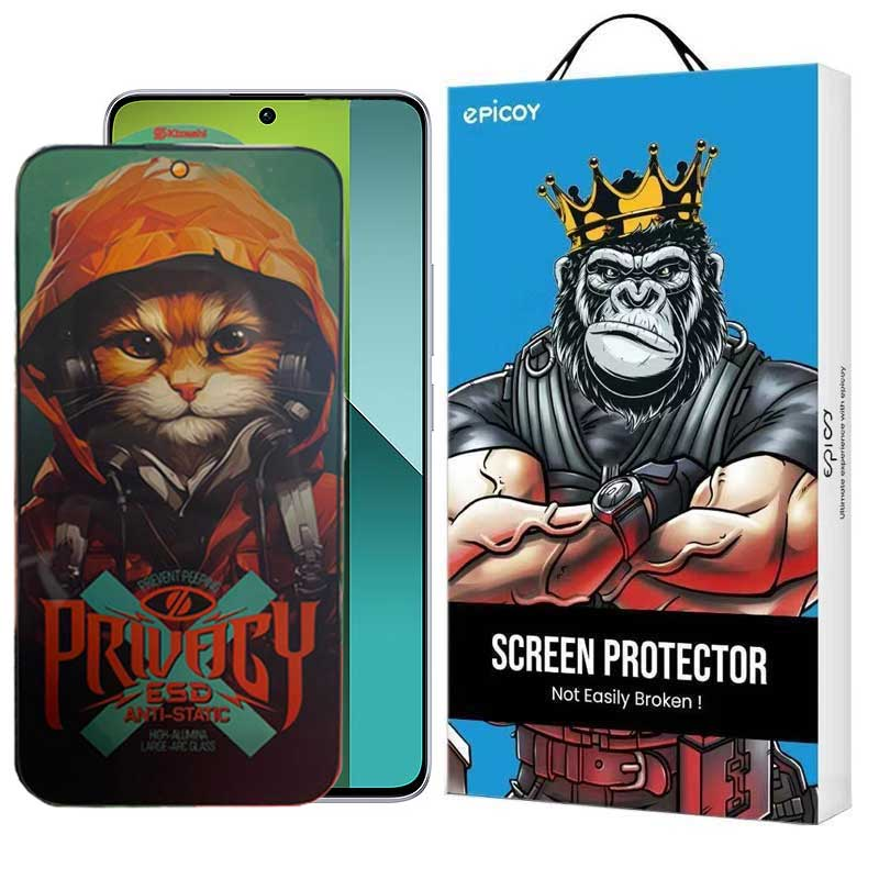 محافظ صفحه نمایش حریم شخصی اپیکوی مدل Privacy Hoodie Cat مناسب برای گوشی موبایل شیائومی Redmi Note 13 Pro 4G/5G/ Note 13 4G/5G /Note 13R Pro