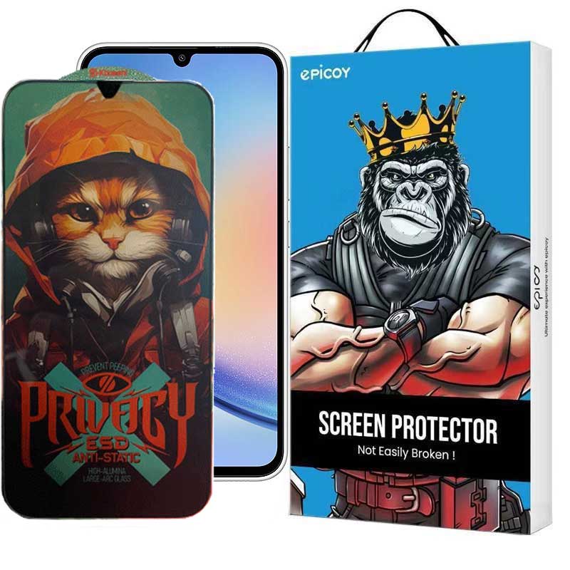  محافظ صفحه نمایش اپیکوی مدل Privacy Hoodie Cat مناسب برای گوشی موبایل سامسونگ Galaxy A24 4G/A25/A15 4G/5G /F34