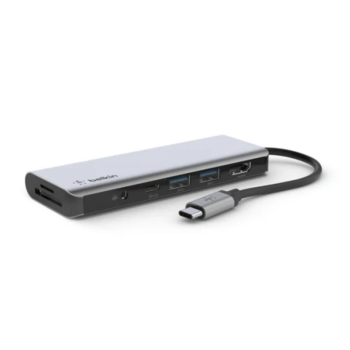 هاب USB-C بلکین 7 پورت مدل USB-C 7 in 1 Multiport Adapter-نقره‌ای