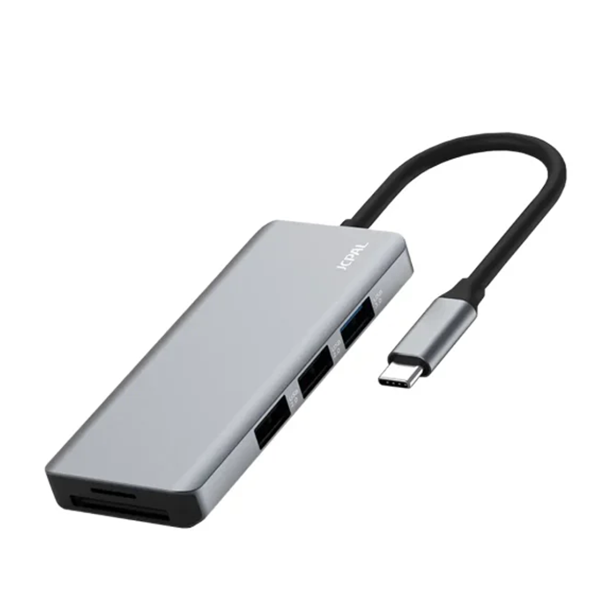 هاب جی سی پال 7 پورت مدل JCP6300 USB-C-خاکستری