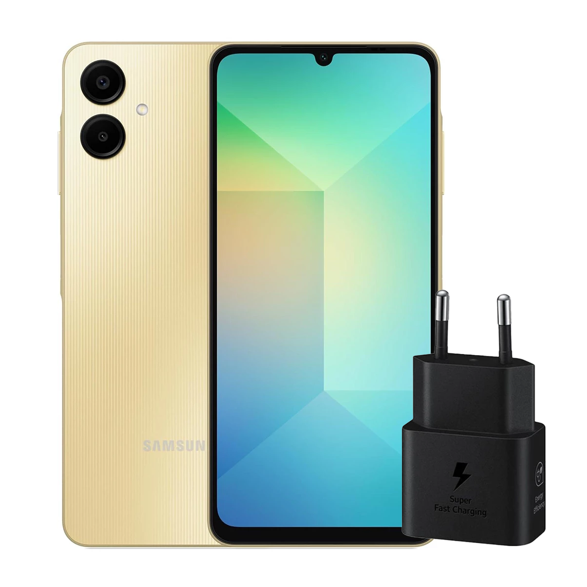 گوشی موبايل سامسونگ مدل Galaxy A06 4G ظرفیت 64 گیگابایت رم 4 گیگابایت - به همراه شارژر 25 وات سامسونگ