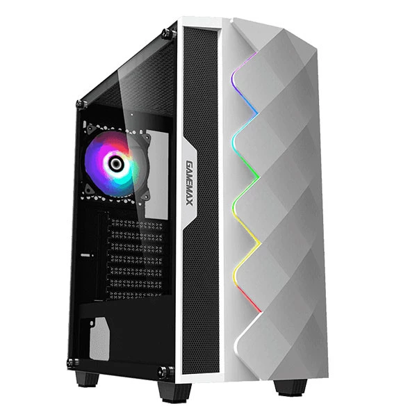 کامپیوتر دسکتاپ گیم مکس مدل i3 14100 16GB 1TB Diamond-Gaming-سفید