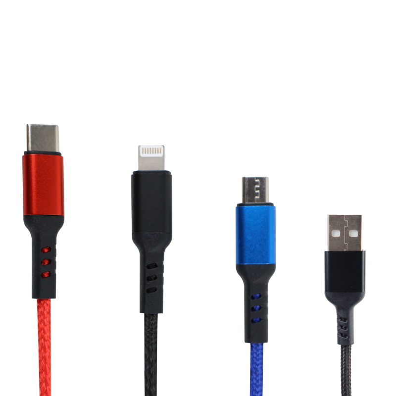 کابل تبدیل USB به لایتنینگ/USB-C/microUSB اووس مدل SY05