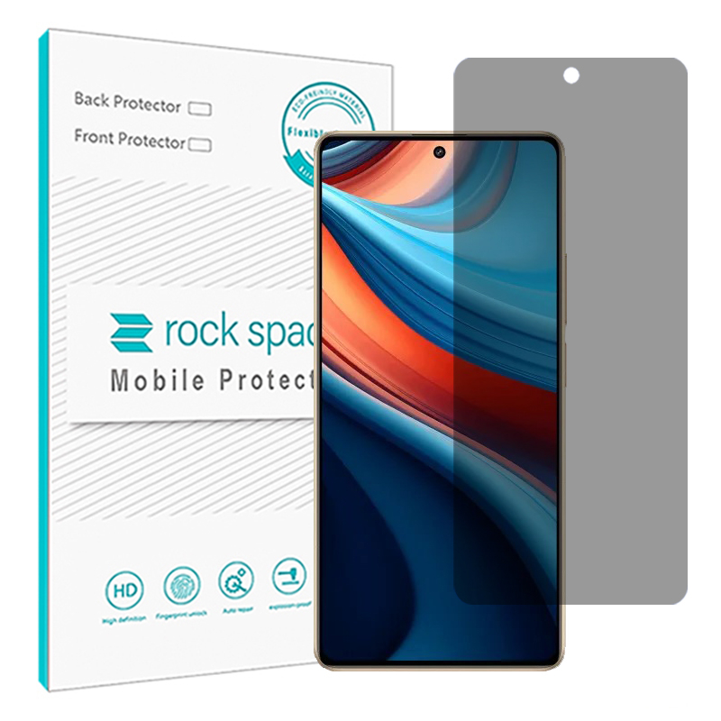 محافظ صفحه نمایش پرایوسی راک اسپیس مدل Resistant مناسب برای گوشی موبایل شیائومی Redmi Note 13R Pro