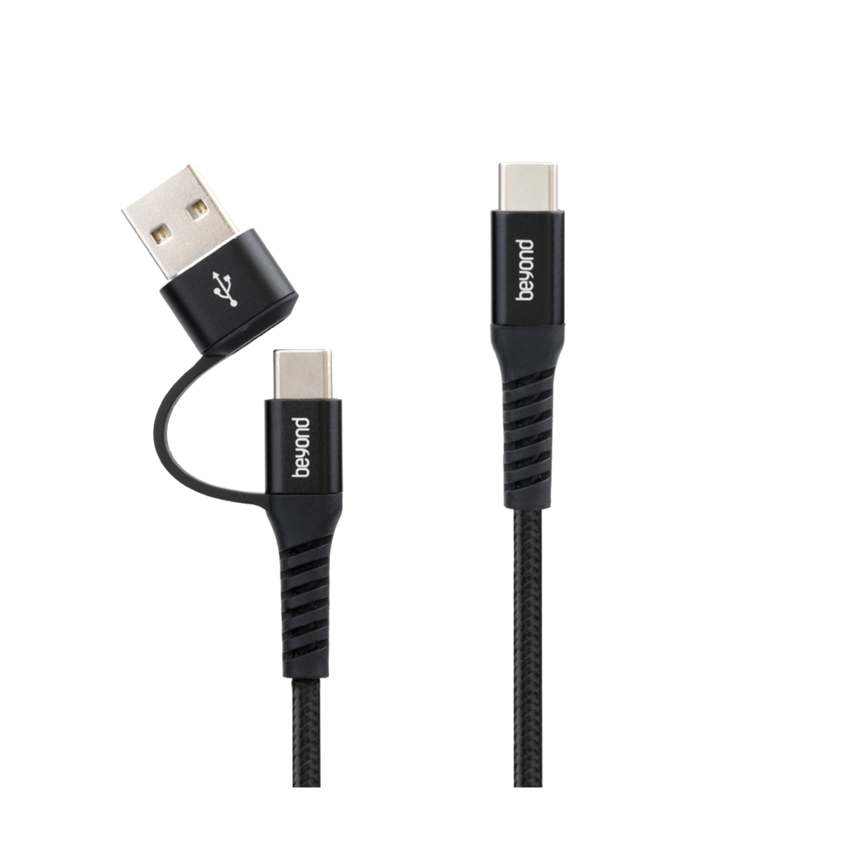 کابل دو سر تایپ سی و تایپ سی به USB بیاند مدل BCUC-551 طول 1 متر-مشکی