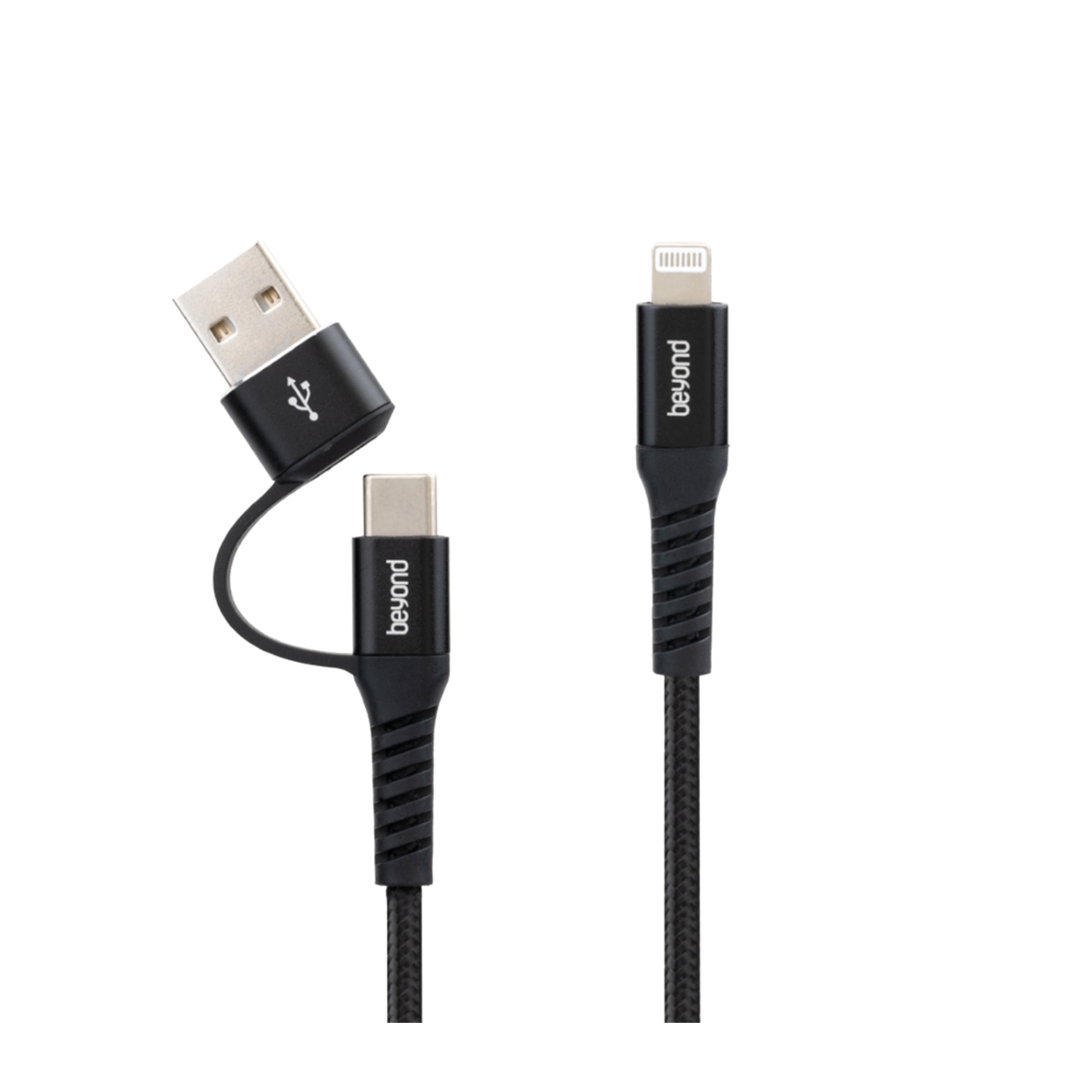 کابل تایپ سی و USB به لایتنینگ بیاند مدل BCUL-551 طول 1 متر